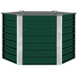 Vidaxl Planter surélevé 129x129x77 cm en acier galvanisé vert