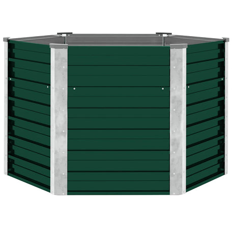 Vidaxl Planter surélevé 129x129x77 cm en acier galvanisé vert