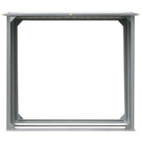 Vidaxl Hangar de bois de chauffage 172x91x154 cm Gray en acier galvanisé