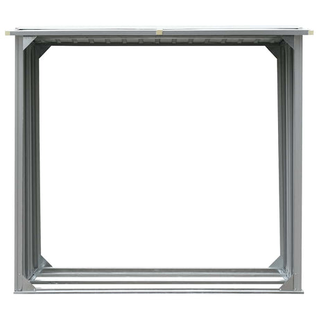 Vidaxl Hangar de bois de chauffage 172x91x154 cm Gray en acier galvanisé