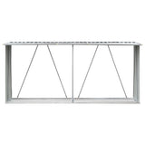 Vidaxl brænde skur 330x84x152 cm galvaniseret stålgrå