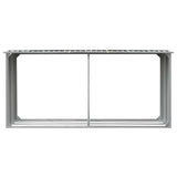 Vidaxl Sangar de bois de chauffage 330x92x153 cm Gray en acier galvanisé