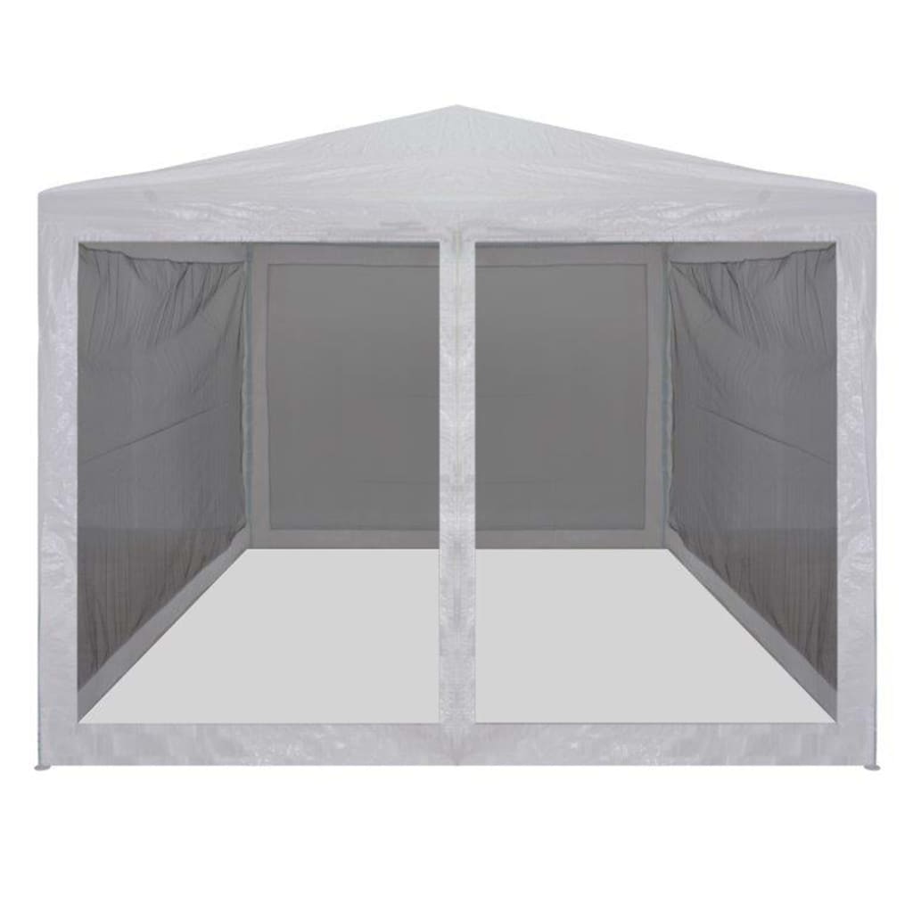 Tente de fête vidaxl avec 4 murs latéraux en mailles 3x3 m