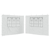 Paredes de carpa Vidaxl con ventana PE White 2 PCS