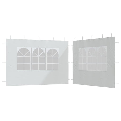 Murs de tente vidaxl avec fenêtre pe white 2 pcs