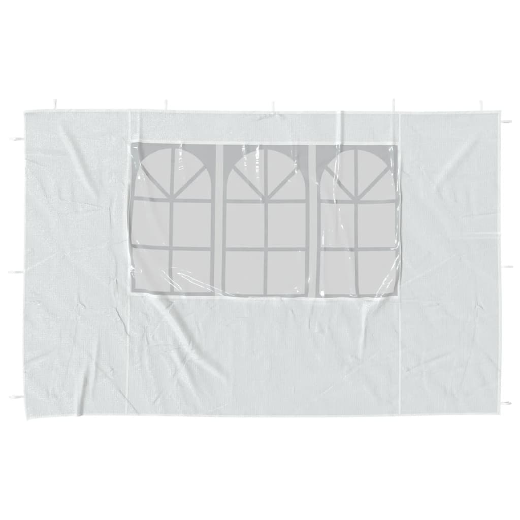 Paredes de carpa Vidaxl con ventana PE White 2 PCS