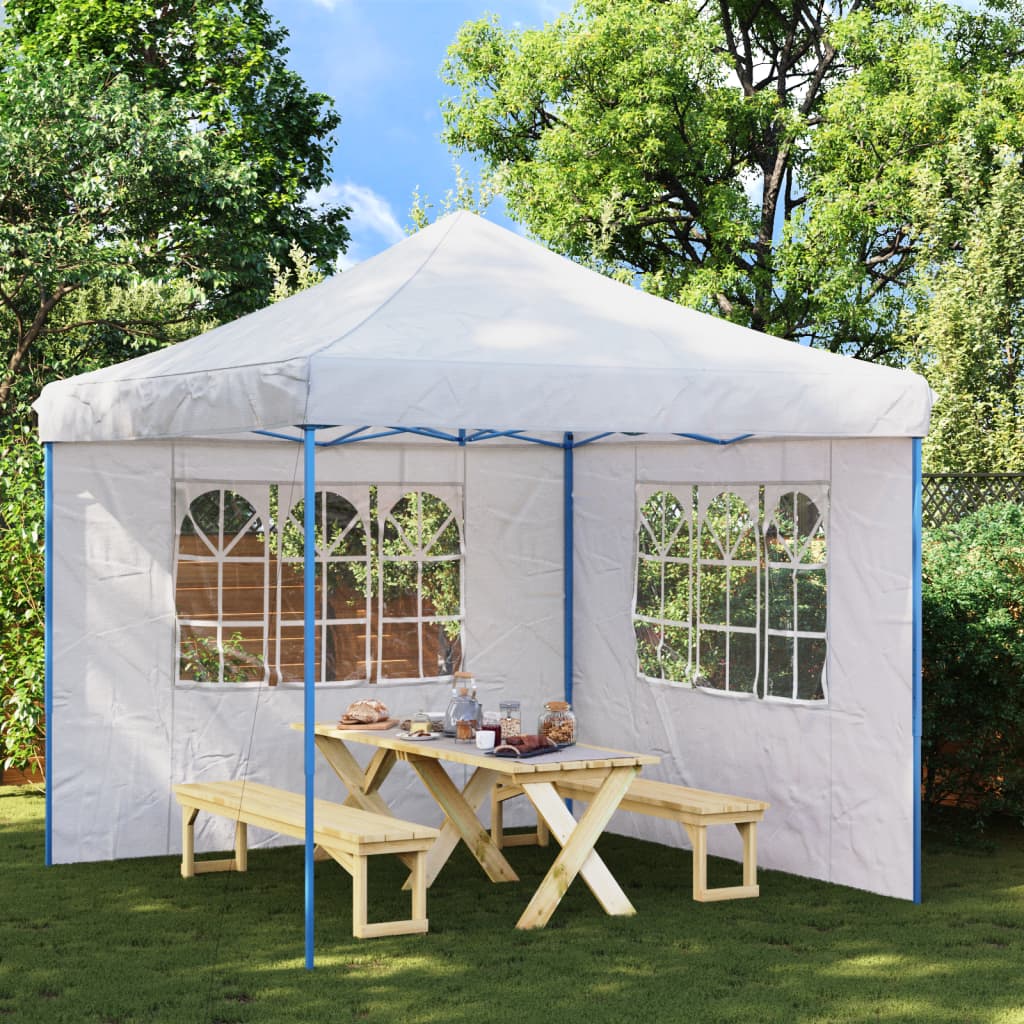 Paredes de carpa Vidaxl con ventana PE White 2 PCS