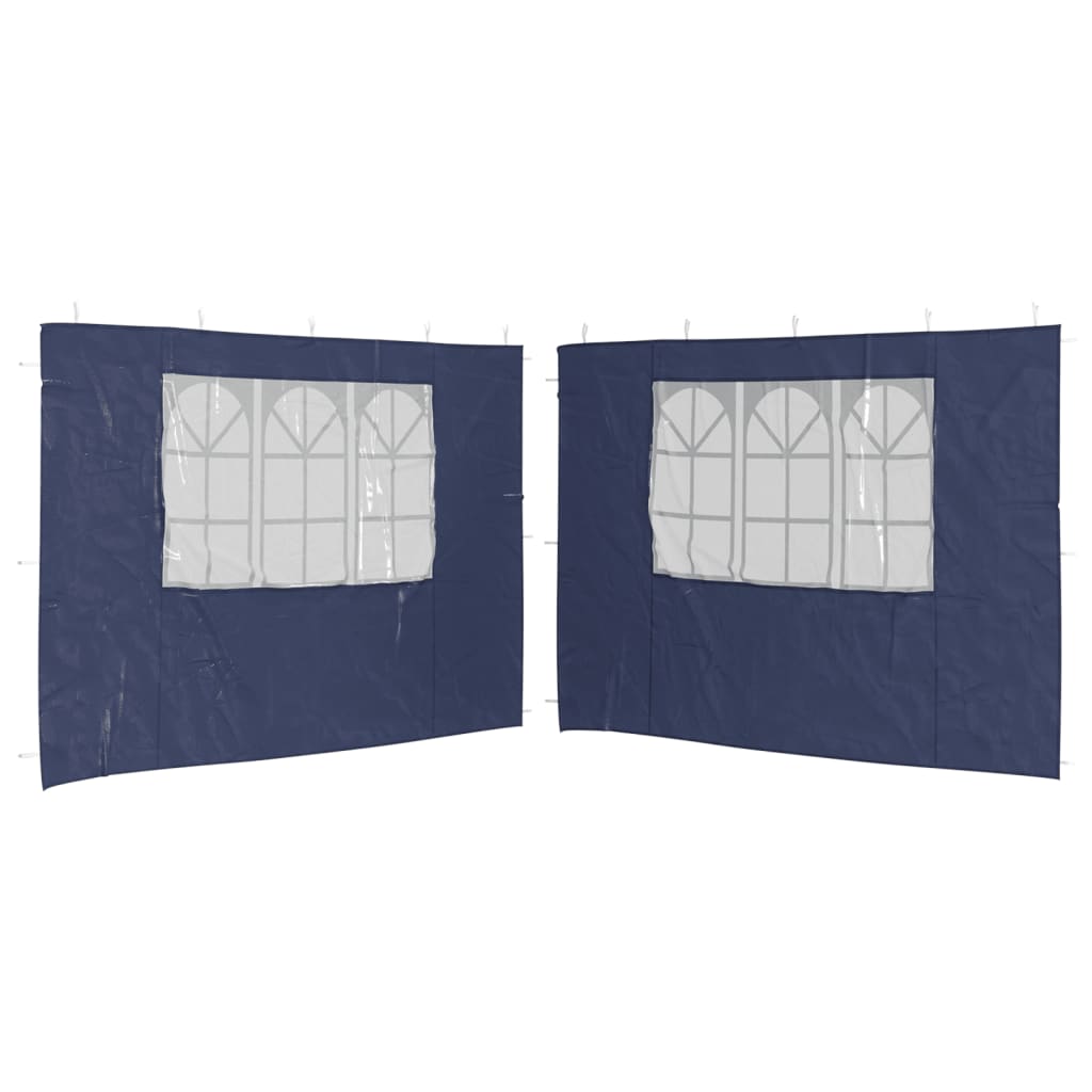 Paredes de tienda Vidaxl con ventana PE Blue 2 PCS