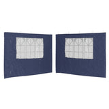 Paredes de tienda Vidaxl con ventana PE Blue 2 PCS