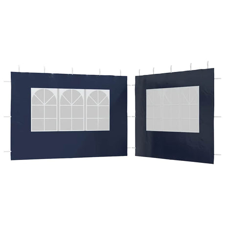 Murs de tente vidaxl avec fenêtre pe bleu 2 pcs