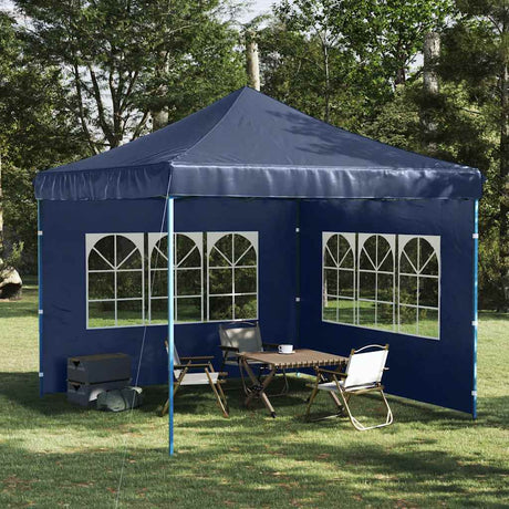 Murs de tente vidaxl avec fenêtre pe bleu 2 pcs