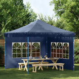 Murs de tente vidaxl avec fenêtre pe bleu 2 pcs