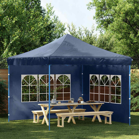 Murs de tente vidaxl avec fenêtre pe bleu 2 pcs