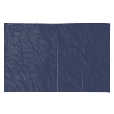 Murs de tente vidaxl avec zipper pe bleu 2 pcs