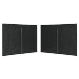 Murs de tente vidaxl avec glissière pe anthracite 2 sts