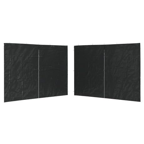 Murs de tente vidaxl avec glissière pe anthracite 2 sts