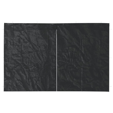 Murs de tente vidaxl avec glissière pe anthracite 2 sts
