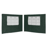 Paredes de carpa Vidaxl con ventana PE Green 2 PCS