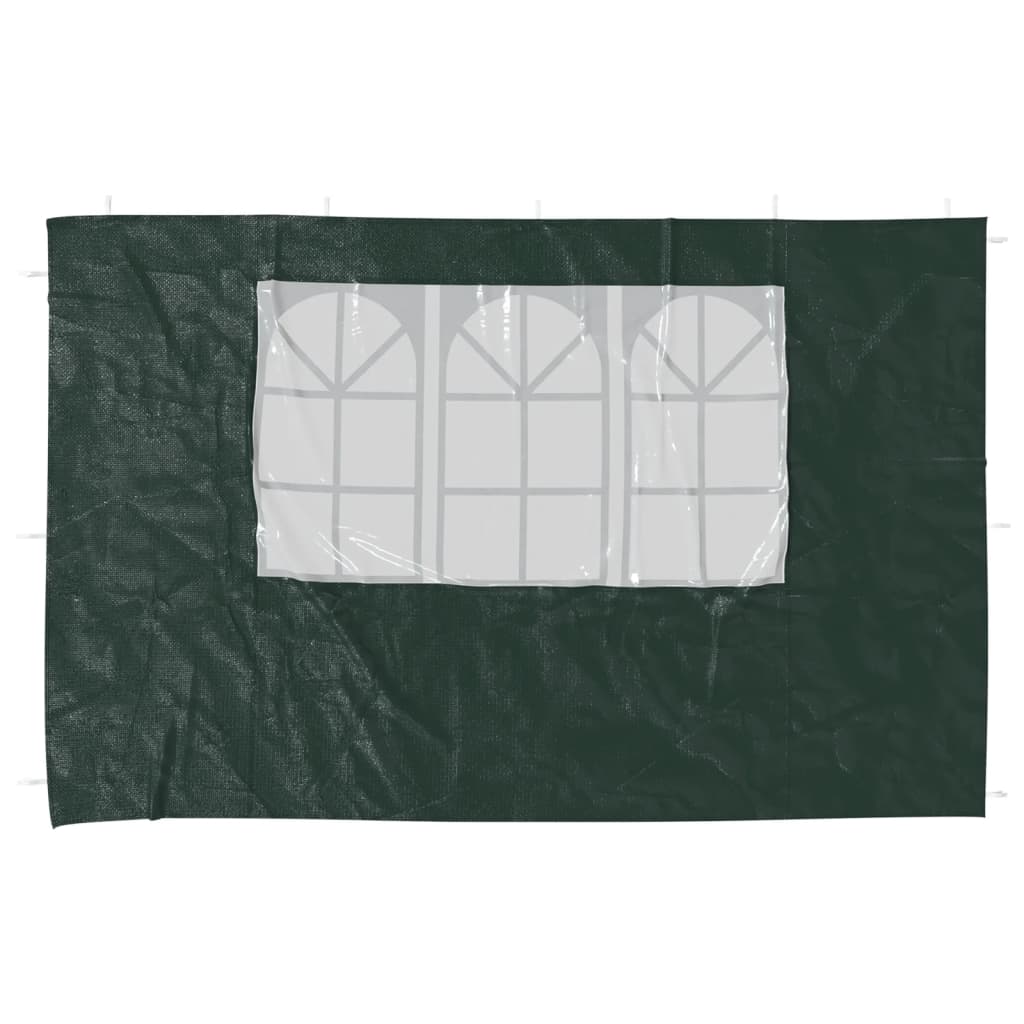 Paredes de carpa Vidaxl con ventana PE Green 2 PCS