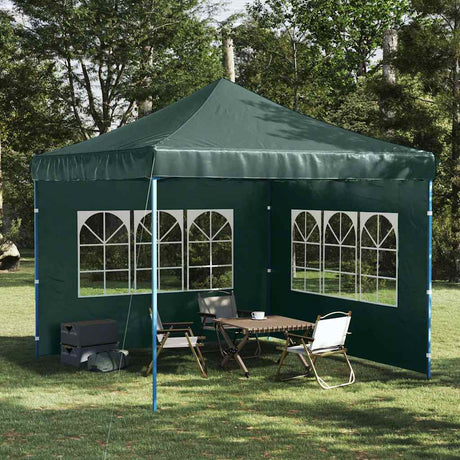 Murs de tente vidaxl avec fenêtre pe vert 2 pcs