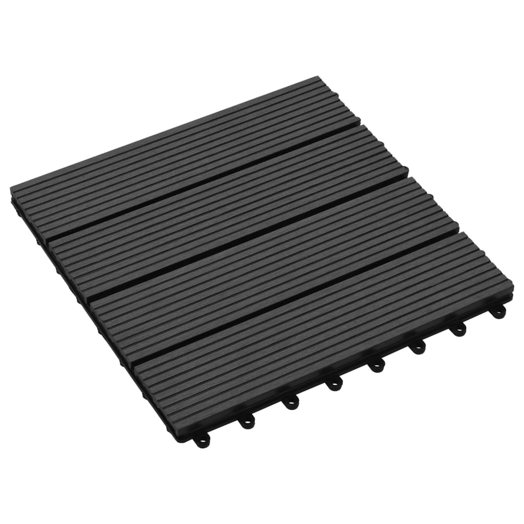 Vidaxl Terrace tiles 30x30 cm 1 m² HKC Black 11 sts