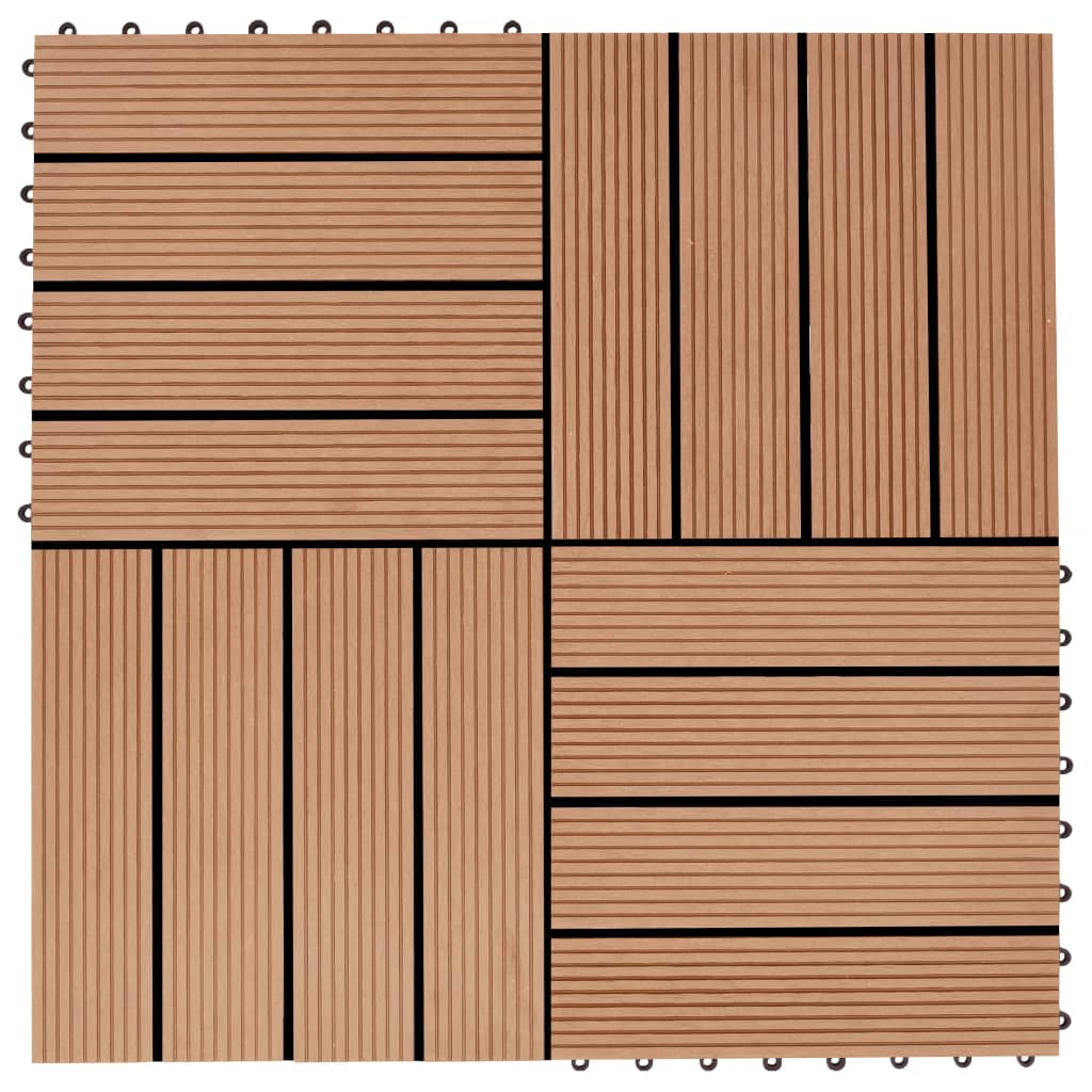 Vidaxl Terrace Tiles 30x30 cm 1 m² Couleur de teck HKC 11 STS