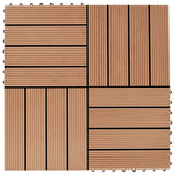 Vidaxl Terrace Tiles 30x30 cm 1 m² Couleur de teck HKC 11 STS