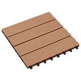 Vidaxl Terrace Tiles 30x30 cm 1 m² Couleur de teck HKC 11 STS