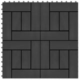 Vidaxl Terrace Tiles 30x30 cm 1 m² HKC Black 11 Sts