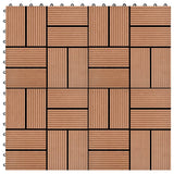 Vidaxl 11 st terrasse tuile 30x30 cm 1 m² hkc marron