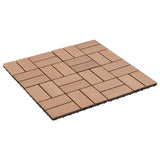 Vidaxl 11 st terrasse tuile 30x30 cm 1 m² hkc marron