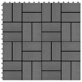 Vidaxl Terrace Tiles 30x30 cm 1 m² hkc gris 11 pcs