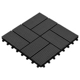 Vidaxl Terrace -fliser 30x30 cm 1 m² HKC Black 11 Sts