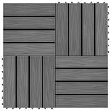 Vidaxl Terrace Tiles Relief profond 30x30 cm 1 m² HKC Gray 11 STS