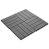 Vidaxl Terrace tiles Deep relief 30x30 cm 1 m² HKC Gray 11 sts