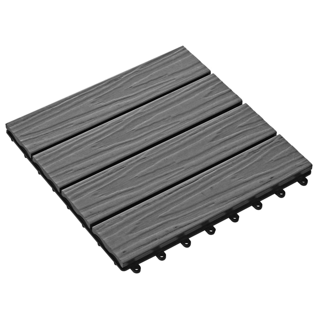 Vidaxl Terrace Fliser dyb lettelse 30x30 cm 1 m² hkc grå 11 m