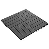 Vidaxl Terrace Tiles Relief Deep 30x30 cm 1 m² HKC Black 11 Sts