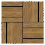 Vidaxl Terrace Płytki głębokie ulga 30x30 cm 1 m² HKC Teak Kolor 11 STS