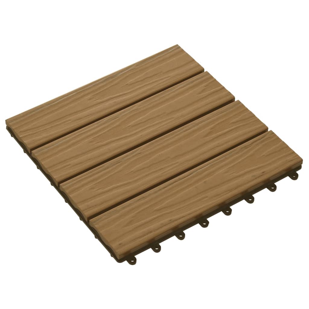 Vidaxl Terrace Płytki głębokie ulga 30x30 cm 1 m² HKC Teak Kolor 11 STS