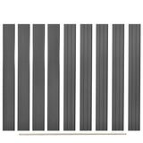 Cartes de clôture de remplacement Vidaxl 9 PCS 170 cm HKC Gray