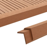 Vidaxl Terrace Corner Boarding Boards 5 PCS 170 cm HKC Light Brown