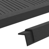 Vidaxl Terrace Corner Skirting Boards 5 PCS 170 cm HKC Black