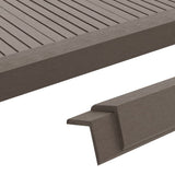 Tablas de son lodos de esquina de Vidaxl Terrace 5 PCS 170 cm HKC Dark Brown