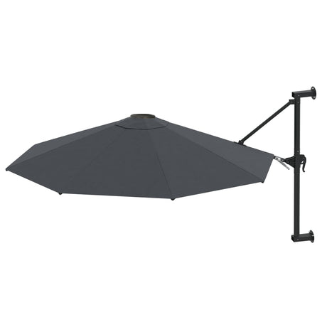 Parasol mural vidaxl avec poteau métallique 300 cm anthracite