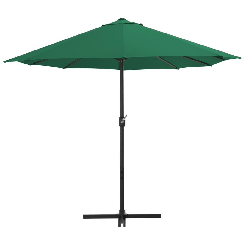 Parasol Vidaxl con poste de aluminio 460x270 cm verde