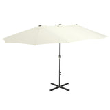 Vidaxl Parasol con polo in alluminio 460x270 cm sabbia