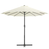 Vidaxl Parasol con polo in alluminio 460x270 cm sabbia