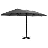 Vidaxl Parasol z antracitom aluminija 460x270 cm