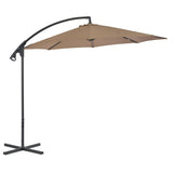 Vidaxl Floating parasol with steel pole 300 cm Taupe