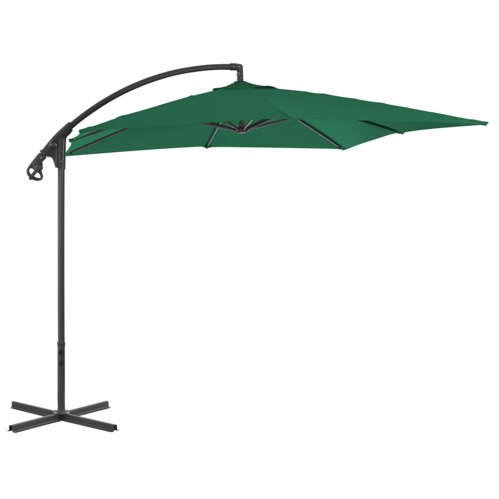 Vidaxl Floating parasol with steel pole 250x250 cm green